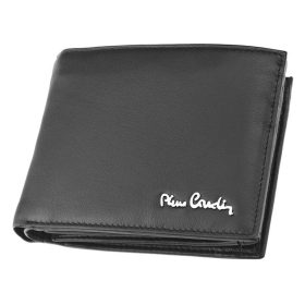    Pierre Cardin čierna, pánska kožená peňaženka, RFID 12 × 9,5 cm