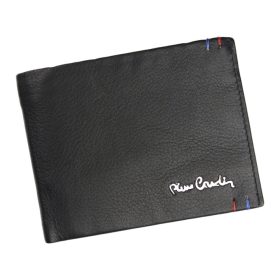    Pierre Cardin čierna pánska kožená peňaženka, RFID 12 × 9,5 cm