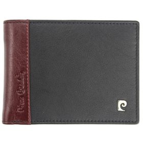    Pánska kožená peňaženka Pierre Cardin, čierno-červená, 12,5 × 9,5 cm