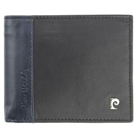    Pánska kožená peňaženka Pierre Cardin čierno-modrá 11 × 9 cm