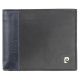  Pánska kožená peňaženka Pierre Cardin čierno-modrá 11 × 9 cm