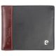 Pierre Cardin čierno-červená pánska kožená peňaženka, 11 × 9 cm