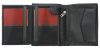  Pánska kožená peňaženka Pierre Cardin, čierna a modrá, s RFID ochranou, 10,5 × 12,7 cm