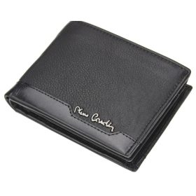    Pierre Cardin čierno-modrá pánska kožená peňaženka 12,5 × 9,2 cm