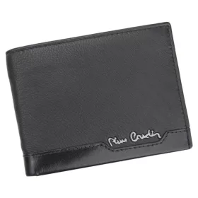    Pierre Cardin čierna pánska kožená peňaženka 12,5 × 9,2 cm
