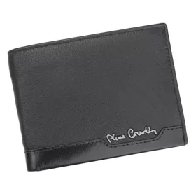    Pierre Cardin čierna pánska kožená peňaženka, RFID 12,5 × 9,5 cm