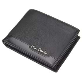    Pierre Cardin čierna pánska kožená peňaženka, RFID 12,5 × 9,5 cm
