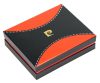  Pierre Cardin čierno-červená pánska kožená spona na peniaze dolárová peňaženka 11 × 9 cm