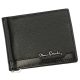  Pierre Cardin čierna pánska kožená spona na peniaze dolárová peňaženka 11 × 9 cm