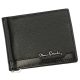  Pierre Cardin čierna pánska kožená spona na peniaze dolárová peňaženka 11 × 9 cm