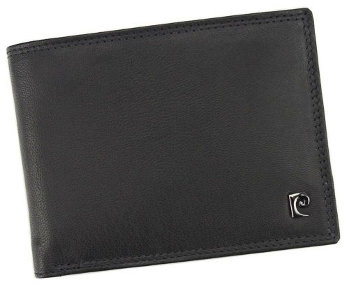  Pánska kožená peňaženka Pierre Cardin, čierna, 12 × 9 cm