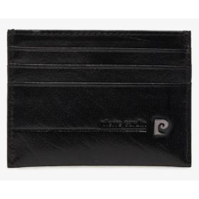    Kožený držiak na karty Pierre Cardin, čierny, RFID 10 × 8 cm