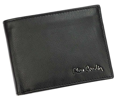  Pierre Cardin čierna pánska kožená peňaženka s RFID ochranou, 12 × 9 cm