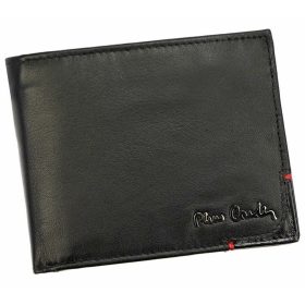    Čierna pánska kožená peňaženka Pierre Cardin s RFID ochranou, 12 × 9,5 cm