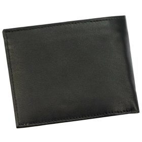    Čierna pánska kožená peňaženka Pierre Cardin s RFID ochranou, 12 × 9,5 cm