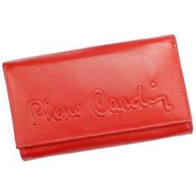    Pierre Cardin červená, dámska kožená peňaženka 18 × 10,5 cm