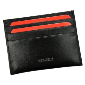    Kožený držiak na karty Pierre Cardin, tmavohnedý, 10 × 7,5 cm