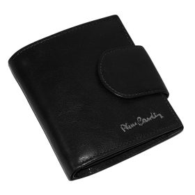   Čierna dámska kožená peňaženka Pierre Cardin 9 × 10,5 cm