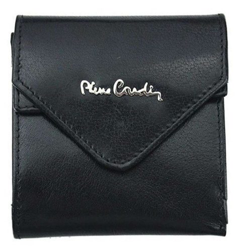  Dámska kožená peňaženka Pierre Cardin, čierna, 9 × 9,5 cm