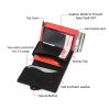  Vintage čierna vyskakovacia mini peňaženka, držiak na karty 10×7 cm