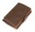  Vintage tmavohnedá vyskakovacia mini peňaženka, držiak na karty 10×7 cm