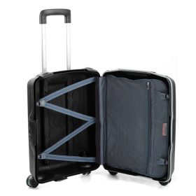    Roncato Light, tvrdostenný, 4-kolesový kabínový kufor 55 cm, čierny, záruka 10 rokov