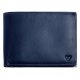  Modrá pánska kožená peňaženka Giorgio Carelli s RFID ochranou, 12×9,5 cm