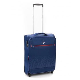    Roncato Crosslite 2-kolesový, roztiahnuteľný mäkký poťah tmavomodrý kabínový kufor 55 cm