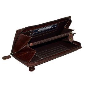  Dámska hnedá kožená peňaženka Rialto
