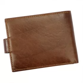    Rovicky klipsová, tmavohnedá pánska kožená peňaženka s RFID ochranou 13×9,5 cm