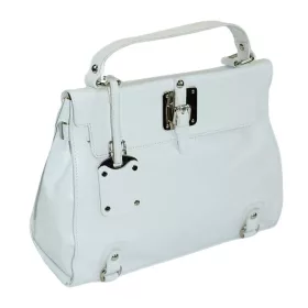    Dámska kožená kabelka Rialto biela, taška cez rameno 32 × 24 cm