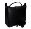  Rialto talianska dámska čierna kožená kabelka, taška cez rameno 35×28 cm