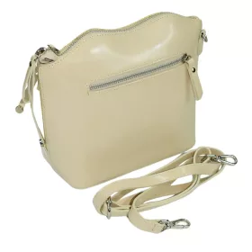    Dámska kožená kabelka cez rameno Rialto béžovo-zlatá 21 × 20 cm