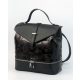  Dámsky kožený batoh Rialto talianskeho dizajnu, taška cez rameno, čierna