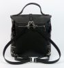  Dámsky kožený batoh Rialto talianskeho dizajnu, taška cez rameno, čierna