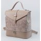  Dámsky kožený ruksak Rialto talianskeho dizajnu, taška cez rameno, púder