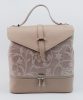  Dámsky kožený ruksak Rialto talianskeho dizajnu, taška cez rameno, púder