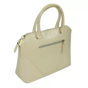    Dámska kožená kabelka Rialto béžovo-zlatá, taška cez rameno 31 × 22 cm