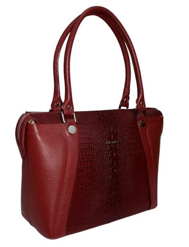  Rialto talianska dámska bordová kožená kabelka, taška cez rameno 36×26 cm