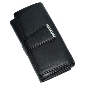  Dámska čierna kožená peňaženka Rialto 9,5 cm × 17 cm