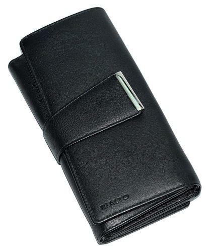  Dámska čierna kožená peňaženka Rialto 9,5 cm × 17 cm