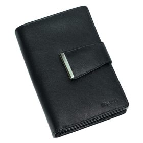    Čierna dámska kožená peňaženka Rialto 10,5 cm × 15 cm