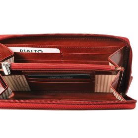  Veľká čierna kožená peňaženka Rialto