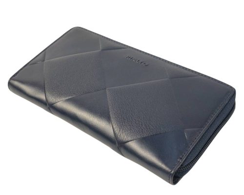  Veľká čierna kožená peňaženka Rialto