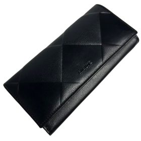  Veľká čierna dámska kožená peňaženka Rialto