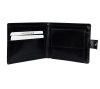  Malá čierna pánska kožená peňaženka Rialto s komplexným remienkom