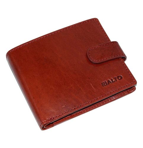  Malá bordová kožená peňaženka Rialto so širokým remienkom
