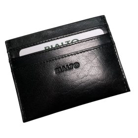    Komplexný remienok Rialto, čierny kožený držiak na karty