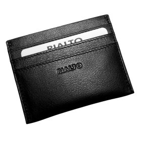    Komplexný remienok Rialto, čierny kožený držiak na karty