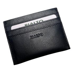    Komplexný remienok Rialto, čierny kožený držiak na karty